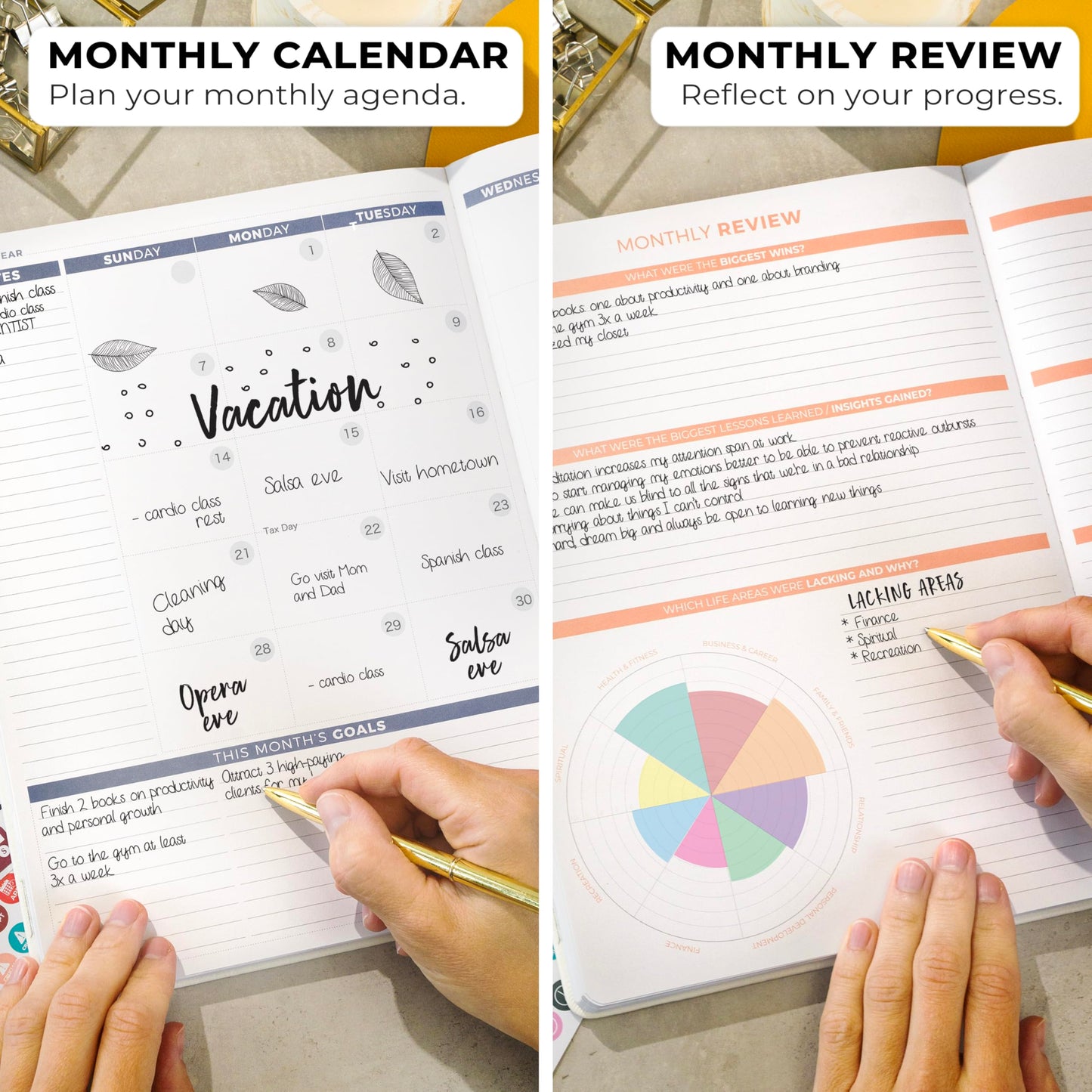 Clever Fox Planner PRO 2nd Edition – Undated Weekly Agenda Planner for Setting Goals, Tasks & Time Management – Life Organizer with To-do Lists & Habit Trackers – Large Format, 8.5x11″ (White)