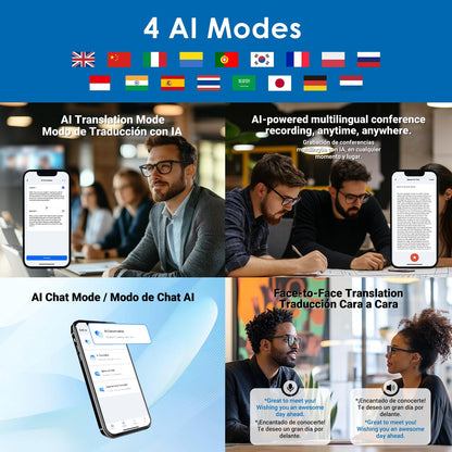 GetD AI Glasses for Men & Women, Smart Glasses Powered by ChatGPT, AI Real-time Translation with 145 Languages, 11H Music Play, Bluetooth Glasses with Photochromic Lens for Daily Use, Travel