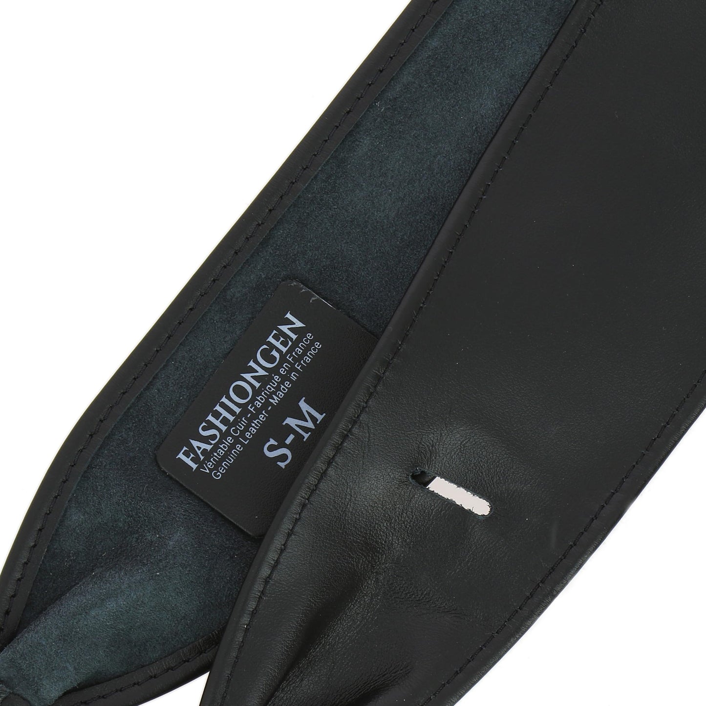 FASHIONGEN - Woman Italian leather Obi belt, CASSIANE - Black, S-M
