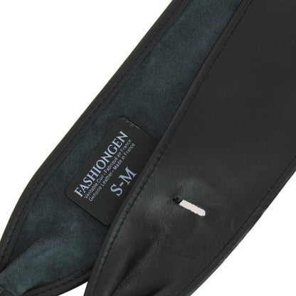 FASHIONGEN - Woman Italian leather Obi belt, CASSIANE - Black, S-M