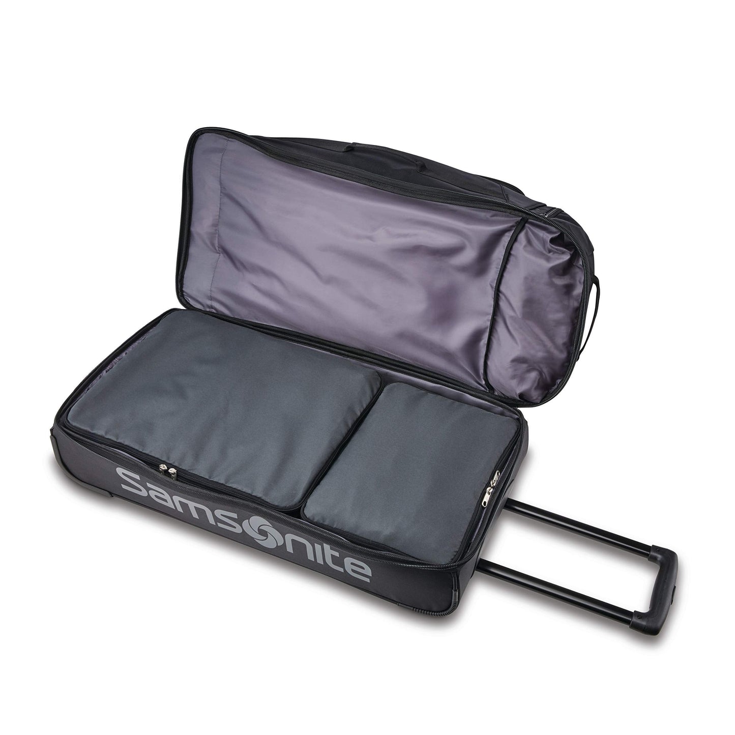Samsonite Andante 2 Wheeled Duffel Bag – 32-Inch Durable Rolling Luggage with Inline Skate Wheels, Push-Button Handle & Spacious Compartments – Travel-Friendly and Lightweight - All Black