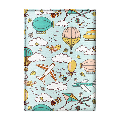 Quttie Passport Cover for Kids, Women and Men, Cute Travel Passport Holder (Dirigible Pattern)