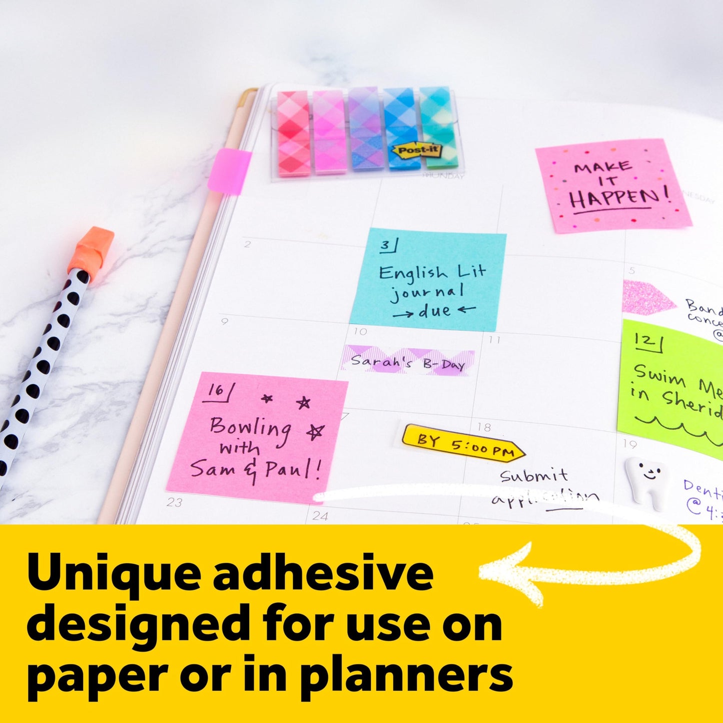 Post-it Notes, 1 Cube Note Sticky Notes Pad, 3 x 3 in., School Supplies and Oﬃce Supplies, Sunburst Collection