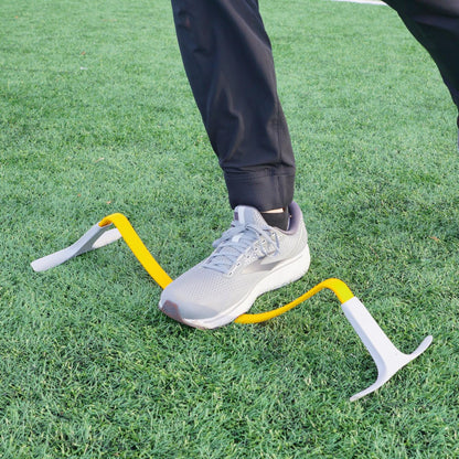 Meister ZoomFlex Agility Hurdles w/Carry Bag - Flex-Safe Modular Speed Training - 6" Electric Yellow - 6 Pack