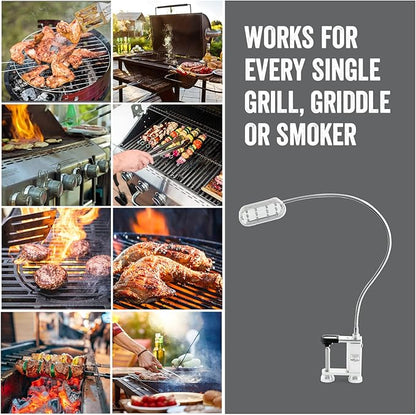 Yukon Glory™ Bright and Durable Magnetic LED Grill Light for Grilling and BBQ, Attaches Magnetically or with Built in Clamp, Long Flexible Gooseneck, Perfect for Blackstone Grills