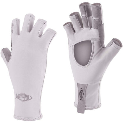 Palmyth UV Protection Fishing Fingerless Gloves UPF50+ Sun Gloves Men Women for Kayaking, Hiking, Paddling, Driving, Canoeing, Rowing (Air Light Gray, Medium)