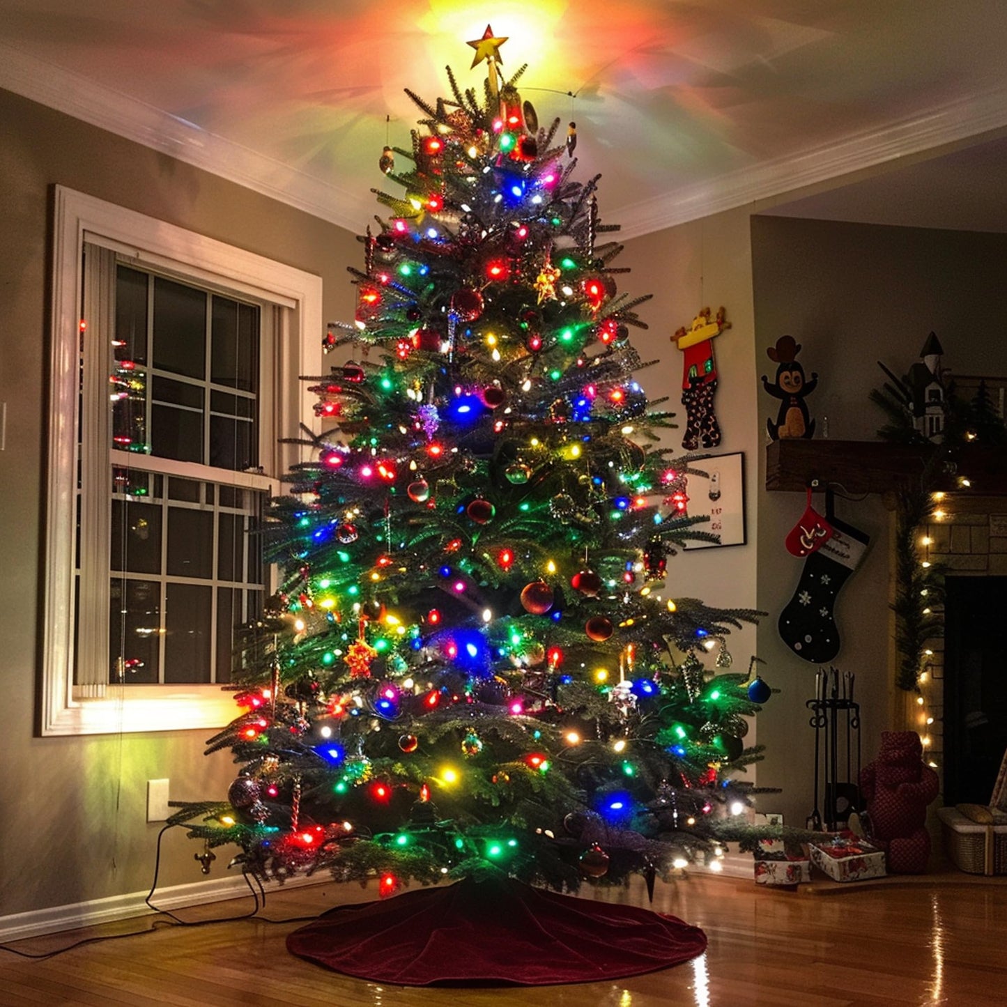 TW SHINE C6 Christmas String Lights, 200 LED 66 FT, 8 Modes, Waterproof, Connectable, Multicolor