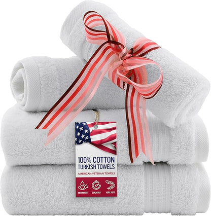 American Veteran Towel, 100% Cotton Turkish Washcloths