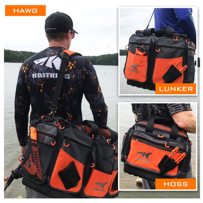KastKing Fishing Tackle Bags, Fishing Gear Bag, Saltwater Resistant Tackle Bag,Extra-large Hawg (C: Extra-large Hawg (Without Trays, 26.4"x11"x15.4"))