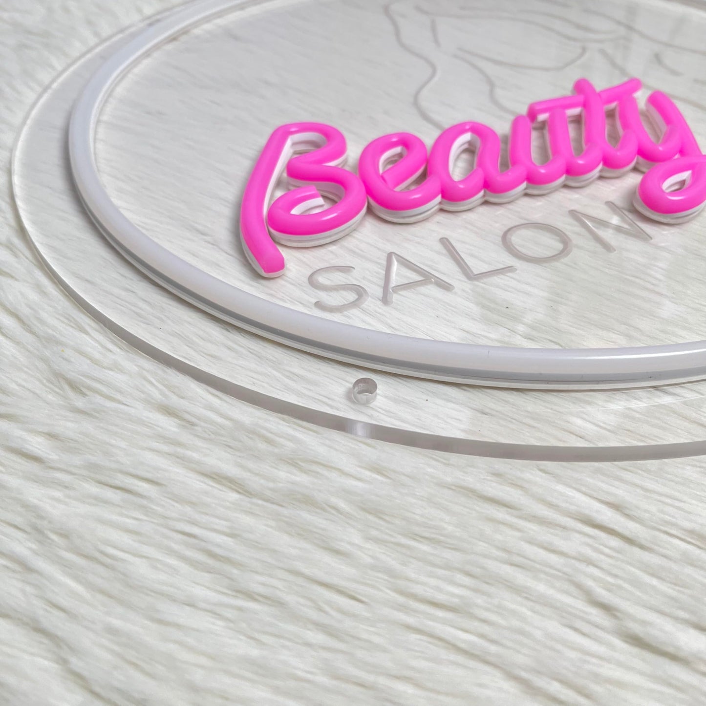Beauty Salon Neon Sign Beauty LED Neon Light Dimmable USB Powered Adjustable Brightness Light up Sign for Spa Salon Nails Browing Waxing Room Decoration Festival Birthday Chritmas Gifts 35cm*35cm