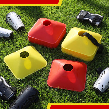 50 Pack 2 Inch Mini Cones for Sport Agility Training Small Soccer Square Field Marker Cone Practice Equipment for Football Basketball Coaching Team Activities Agility Plyometric Speed(Red Yellow)