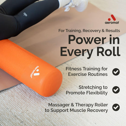 Adjustable Air Roller 2 to 12 PSI Firmness – Inflatable Fitness, Yoga, and Rehab Roller for Men and Women, Back Roller for Muscle Recovery, Home Gym, Travel, or Physical Therapy Use – North Sea