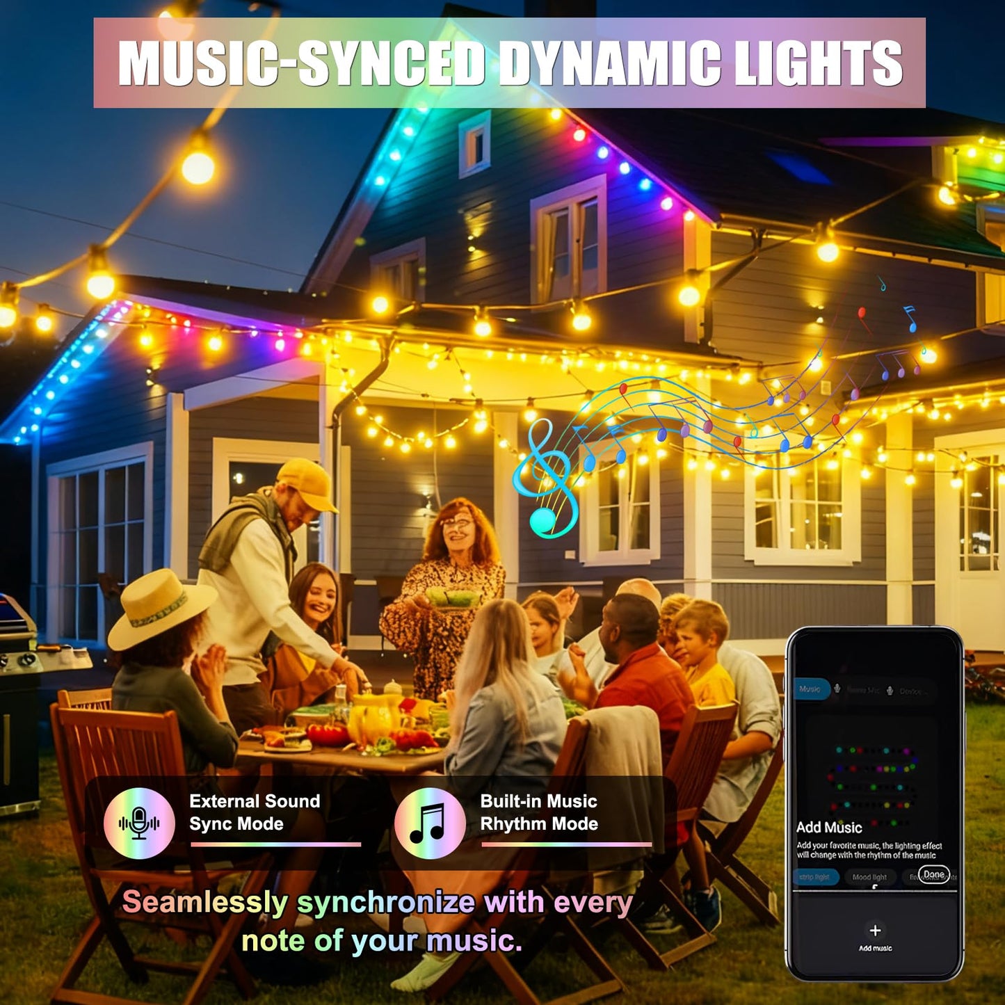 Permanent Outdoor Lights, ASTRAEA 100ft RGBW Smart Eaves Lights with APP & Remote Control, IP67 Waterproof LED Roof Lighting, DIY Scenes Modes for House Roof Decor, Christmas, Party, Holiday and Daily