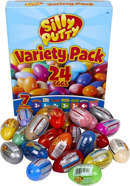 Silly Putty Bulk Variety Pack - 24 Assorted Soft Sensory Putty Fidget Toys for Kids | Perfect for Goodie Bags & Treasure Boxes