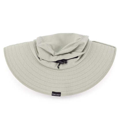 Men's UPF 50+ Waterproof Wide Brim Boonie Hat, Sun & Rain Protection Beige
