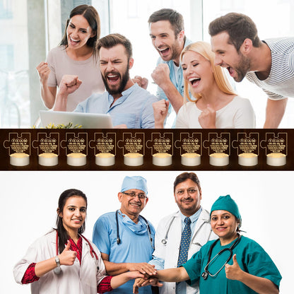 Sumind 6 Pcs CNA Week Gifts Bulk for Nurse Acrylic LED Night Light Lamp Team Appreciation Inspirational Thank You Gifts for Nurse Women Team Office Staff Employee Coworker