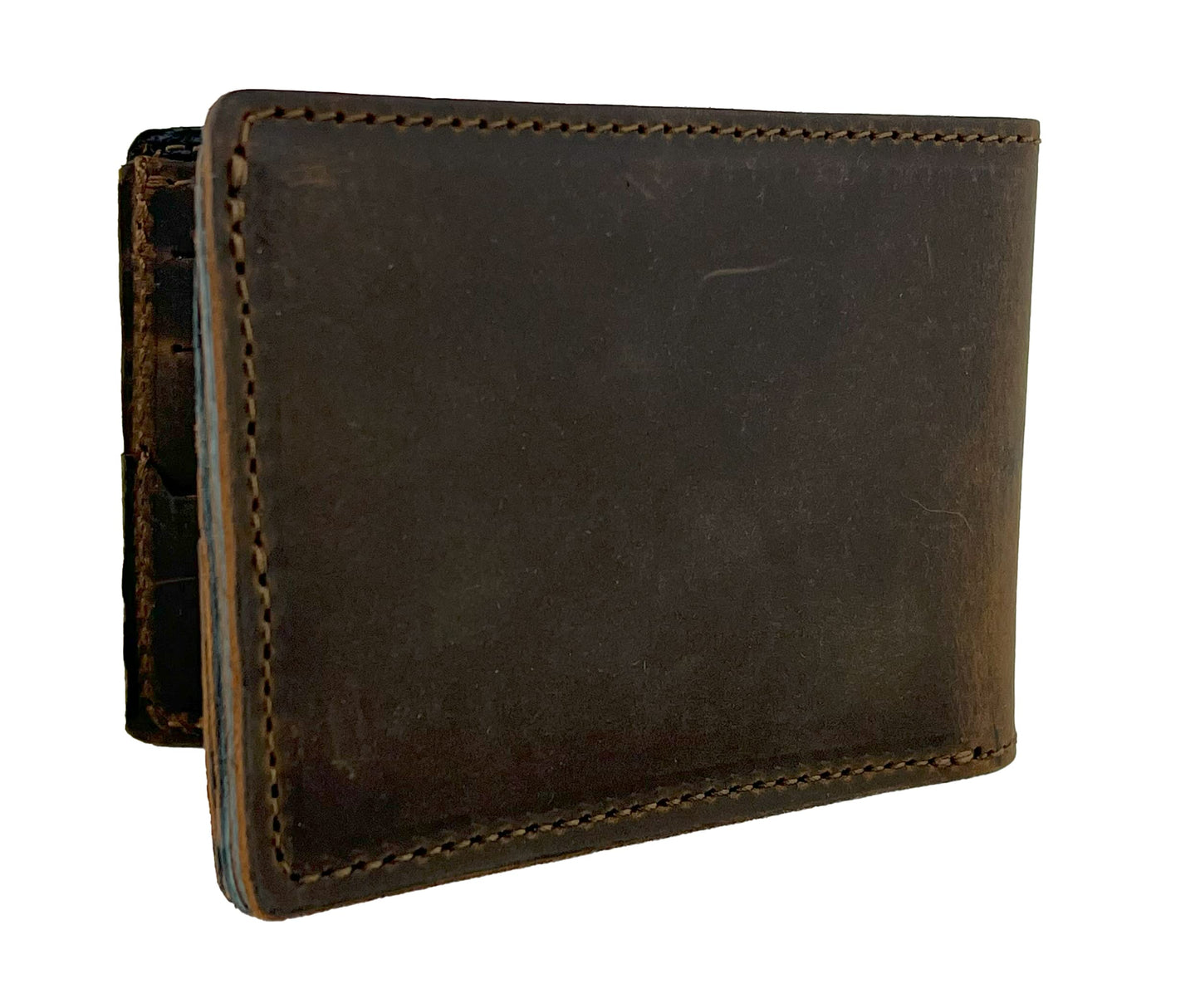 Handmade Full Grain Strong Quality Leather Wallet For Men - by Anthology Gear (Whiskey Brown)