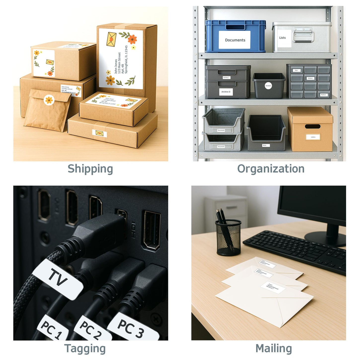HERMA Easy Peel Printable Half Sheet Shipping Labels 5.5" x 8.5", 200 Labels, Customizable White Sticker Paper for Laser & Inkjet Printer, Address Label for Mailing, Storage & Organization