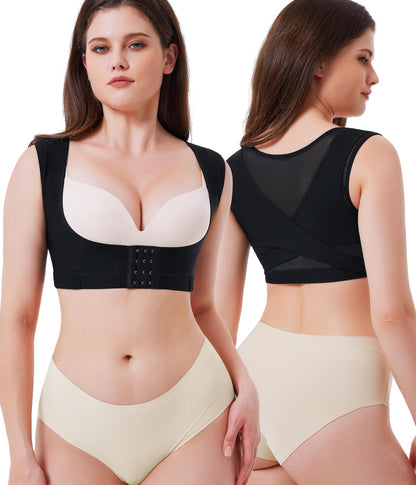 URSEXYLY Upper Back Brace for Women Breathable Posture Corrector Posture Support Back Straightener Pain Relief(Black,L)