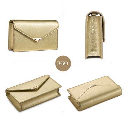 SWEETV Classic Envelope Clutch Purses for Women Elegant PU Leather Handbags for Evening, Weddings, Parties, and Formal Events