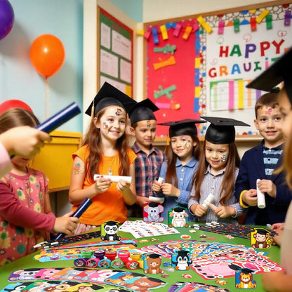BenLouis 432 Pcs Graduation School Stationery Set Party Favors Preschool Kindergarten Classroom Gift Prizes Bulk for Kids Students Congrats Grad Goodie Bags Stuffers（Graduation Animals）