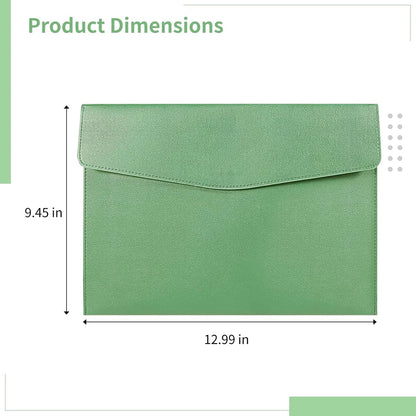5 PCS A4 Document Folders, PU Leather Portfolio Organizer Set, Letter Size Business File Holders with Envelope Closure, Professional Conference Folder Cases for Office, Interview, Meeting