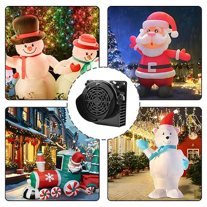 Inflatable Replacement Fan Blower - 12V 1.0A Blower with 12V 1.5A Adapter and 3 LED Lights for Halloween Party Yard Garden Lawn Decorations