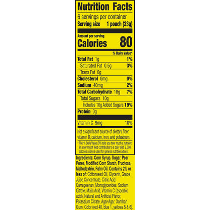 Gushers Fruit Flavored Snacks, Tropical Fruit Flavor, 6 Pouches, 4.8 oz