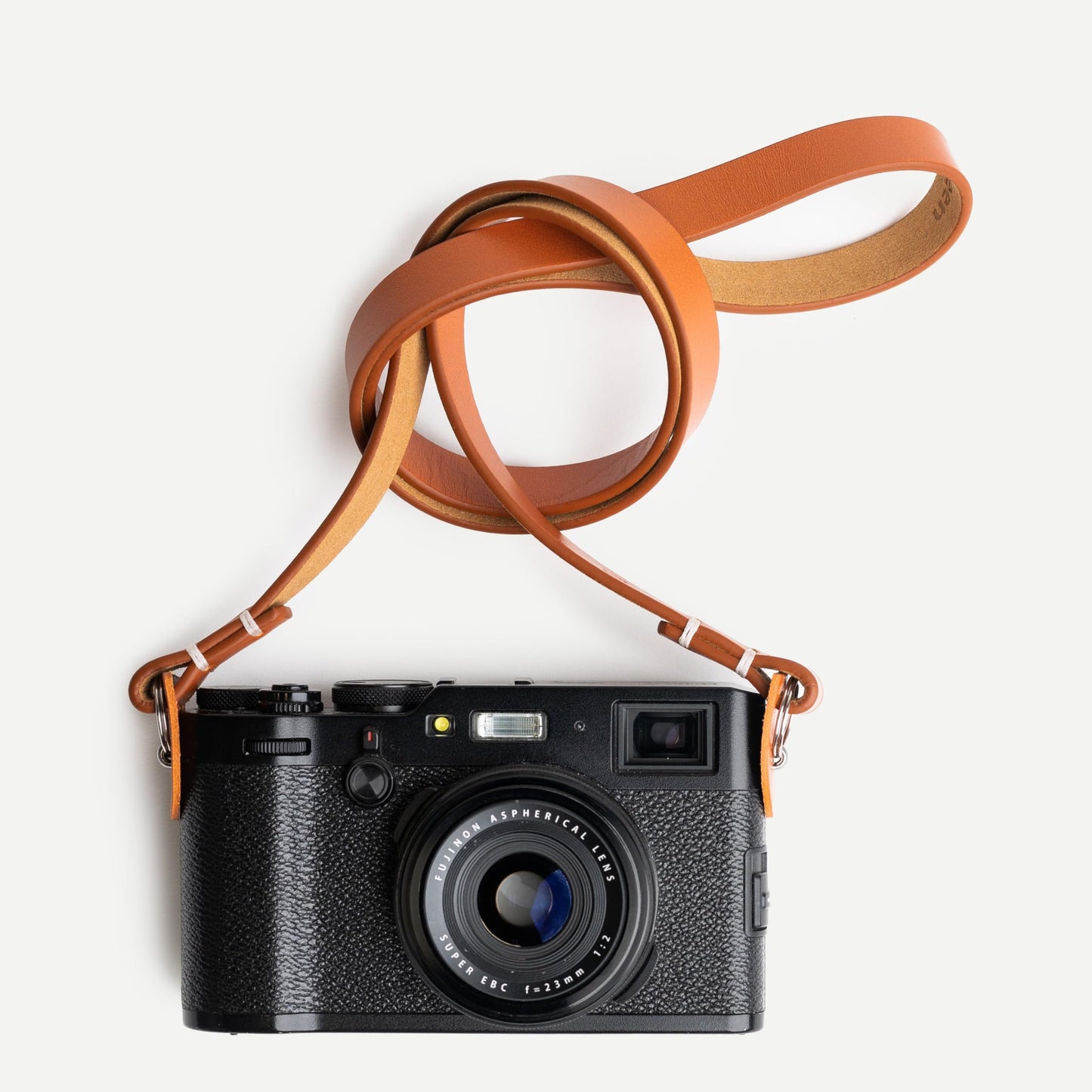 Evergreen Leather Camera Strap – Split Ring, 28 Inch Neck Shoulder Slim, Vintage Modern Design, Hand Stitched, Compatible with Fuji Sony Nikon Leica Canon (Tan)