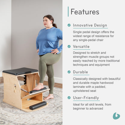 Balanced Body Pilates Wunda Chair, Pilates Equipment for Home or Studio Use
