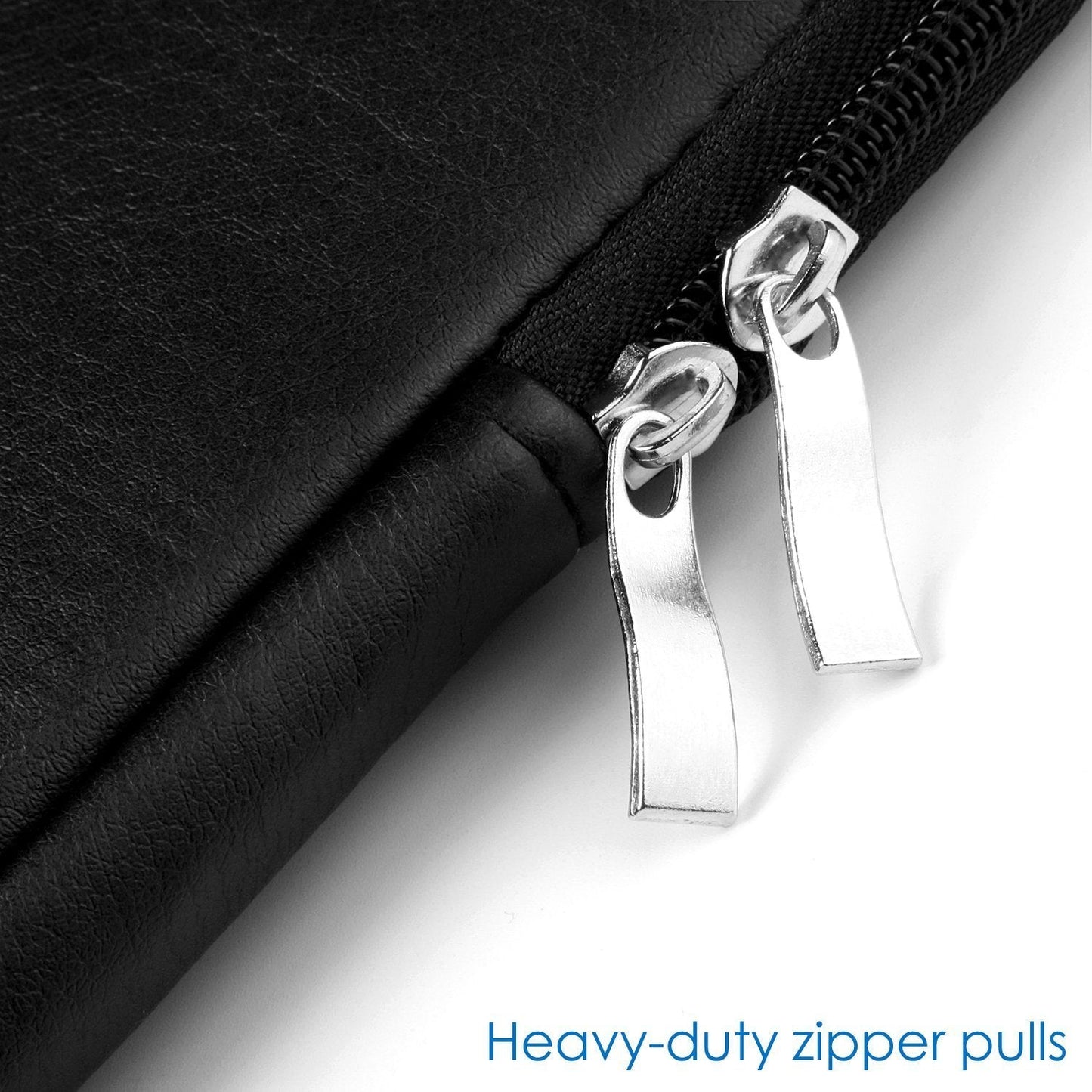 CCPK 15.6" Laptop Sleeve Compatible for 16" MacBook Pro 16 Inch 15" Mac Hp Acer Aspire 5 Samsung Lenovo Surface Book Envy x360 15 In Computer Cover 16in PC Carrying Case 15.6 Inch Bag PU Leather Black