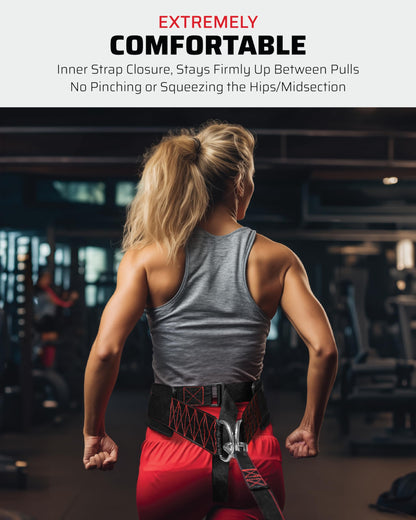 THEFITGUY Sled Pulling Belt, Adjustable Closure, 2 Straps & 4 Hooks - for Multidirectional Resistance Training, Strength and Agility