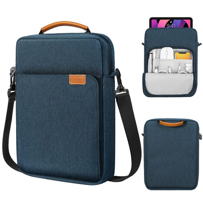 MoKo 15 Inch Laptop Sleeve Bag Fits MacBook Air 15" M2 2023, MacBook Pro 14" M2 2023, Galaxy Tab S9 Utra 14.6" 2023, Handle Carrying Case with Shoulder Strap, Indigo