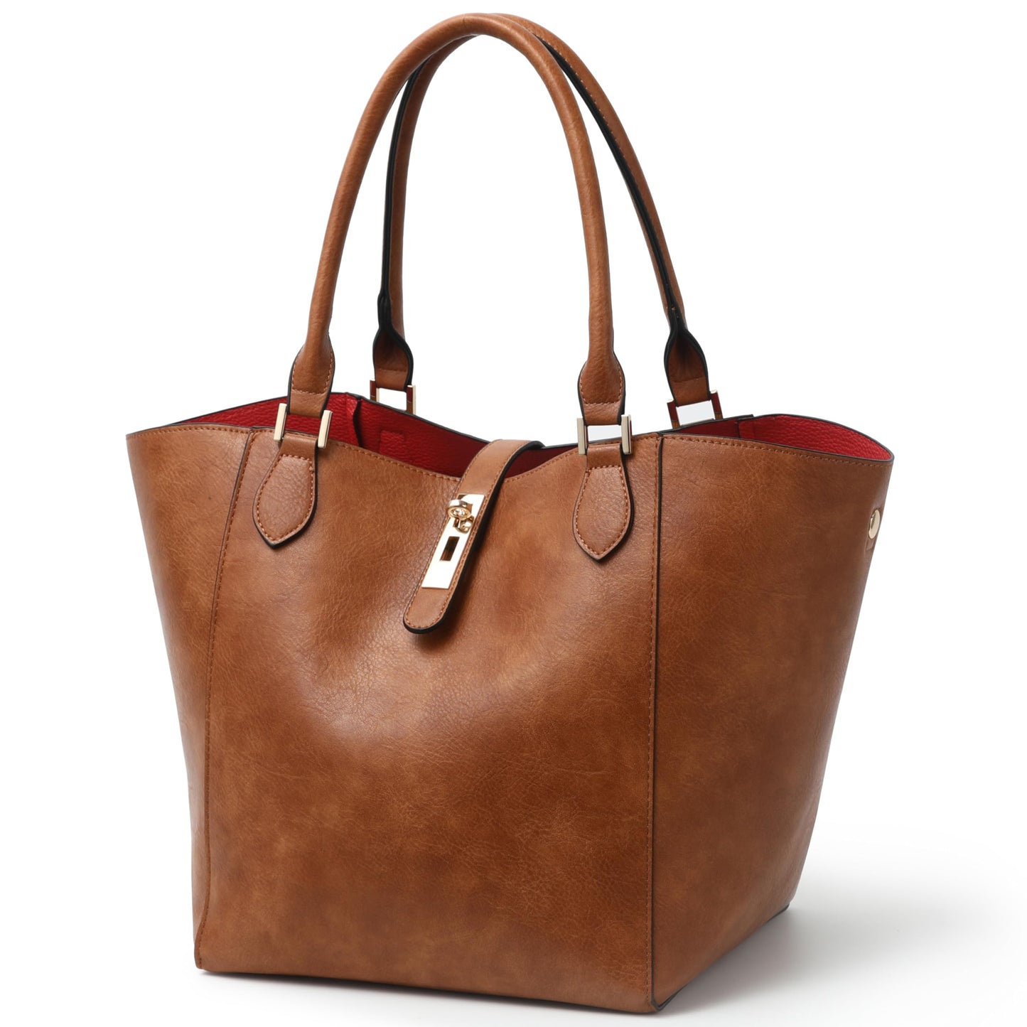 sqlp Large Work Tote Bag for Women Designer Purses and Handbags Big Bucket bags Womens Travel Shoulder Bag Amber brown