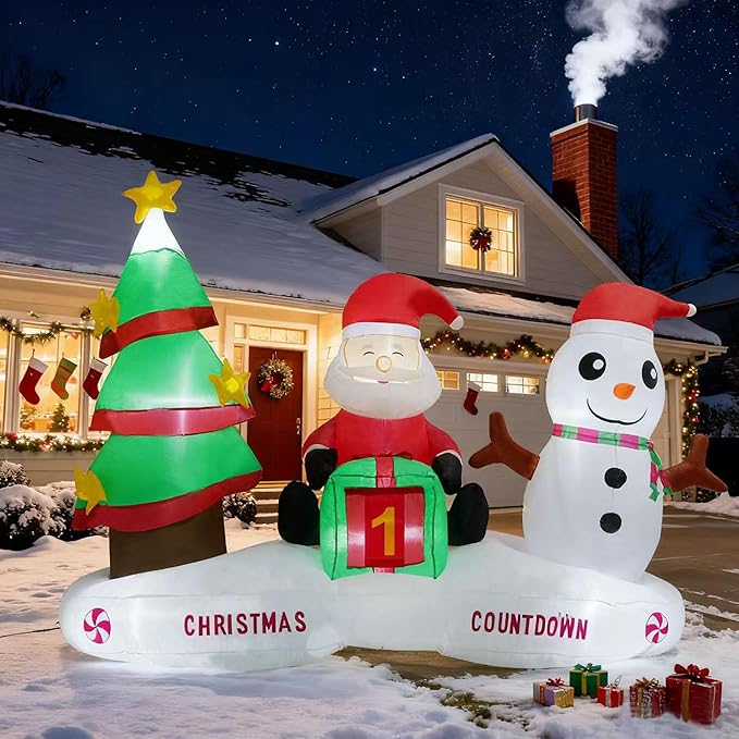 Inflatable Decoration for Inflatable Decoration in Outdoor Courtyards, Indoor Gardens, and Lawns (Christmas Countdown)