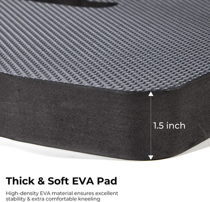 Premium Thick Kneeling Pad, Ohuhu 2-Pack Large Comfortable Gardening Knee Mat with 2 Different Surfaces, Extra Thick Knee Cushion Kneeler for Gardening Work Baby Praying, Gifts for Women Men Seniors