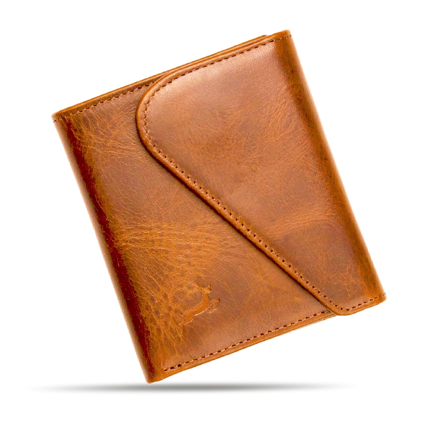 Full-Grain Leather Wallet for Men, Handcrafted Mens Bifold Wallet with RFID Blocking, Magnetic Closure, Slim Minimalist Thin Design, ID Window, Book Shaped Gift Ready Box, 3-Year Warranty