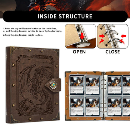 DUROTAN 4 Pocket Card Binder Cards Holder,240 Pockets Card Collection Album,Card Holder Binder with Removable,Card Folder for Trading Cards,Sports Cards
