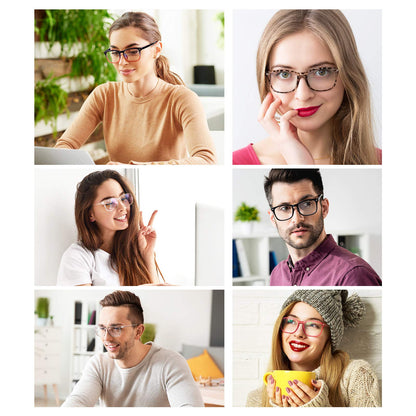 MIGSIR Blue Light Blocking Glasses for Computer Gaming, Fashion Fake Helps Reduce Screen Fatigue Eyeglasses for Women Men
