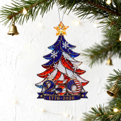 250 Anniversary USA Merchandise - Christmas Ornament 2026 - United States 250th Anniversary Decor – America 250 Years Patriotic Home Decor, 1776–2026 Commemorative Gift, Independence Gift