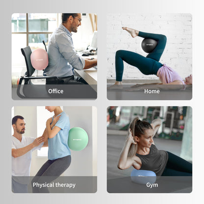 FITMIND Pilates Ball 10 Inch Anti-Burst Slip Resistant Mini Yoga Ball for Fitness, Core Training, Physical Therapy, Balance, Stability, Stretching 200kg 440lbs Capacity - Black
