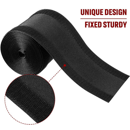 WILLBOND Carpet Cord Cover Cable Protector Floor Cover Cable Protector Management Only for Commercial Office Carpet(19.69 ft,Black)