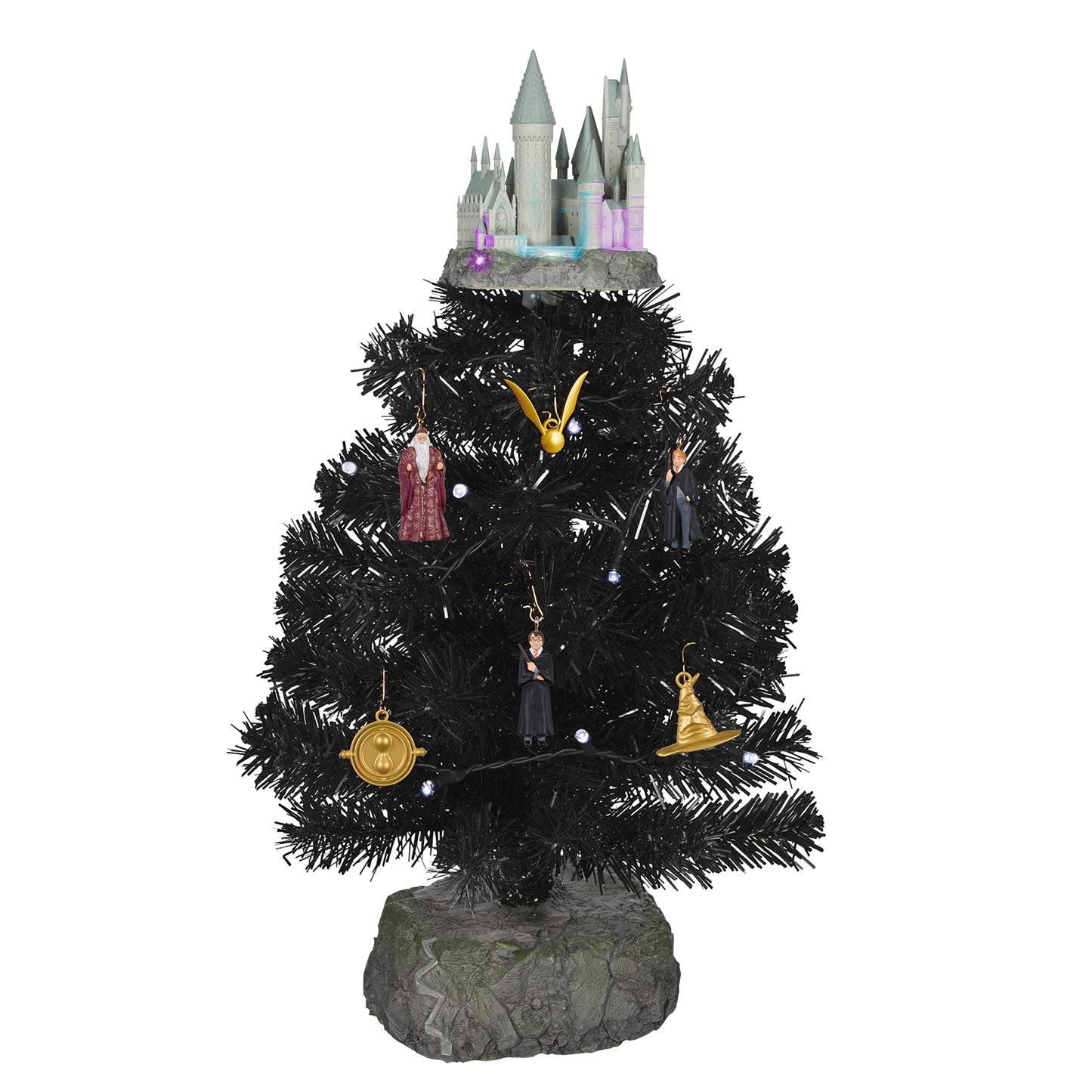 Hallmark Keepsake Christmas Ornament 2022, Miniature Harry Potter The Wizarding World Mini Set with Tabletop Tree Set