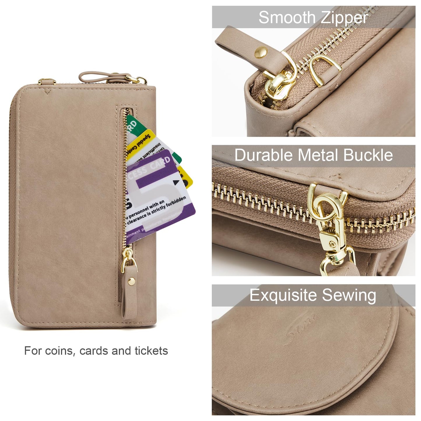 S-ZONE Small Crossbody Bags for Women Cell Phone Purse RFID Blocking Wallet Purses with Credit Card Slots