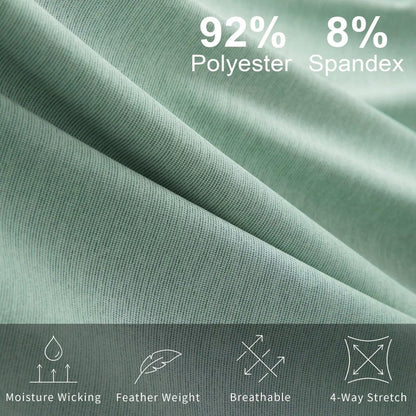 M MAELREG Mens Polo Shirt Comfortable Performance for Sports Casual UPF 30+ Sun Protection Mens Polo Shirts Short Sleeve Grey Green