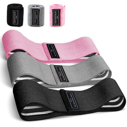 Resistance Bands Sets Portable Exercise Loops for Legs and Hip 3 Resistance Level Workout Weight Bands with Non-Slip Design Workout Flexbands for Home Gym Office Yoga Pilates (3 Pink Gray Black)