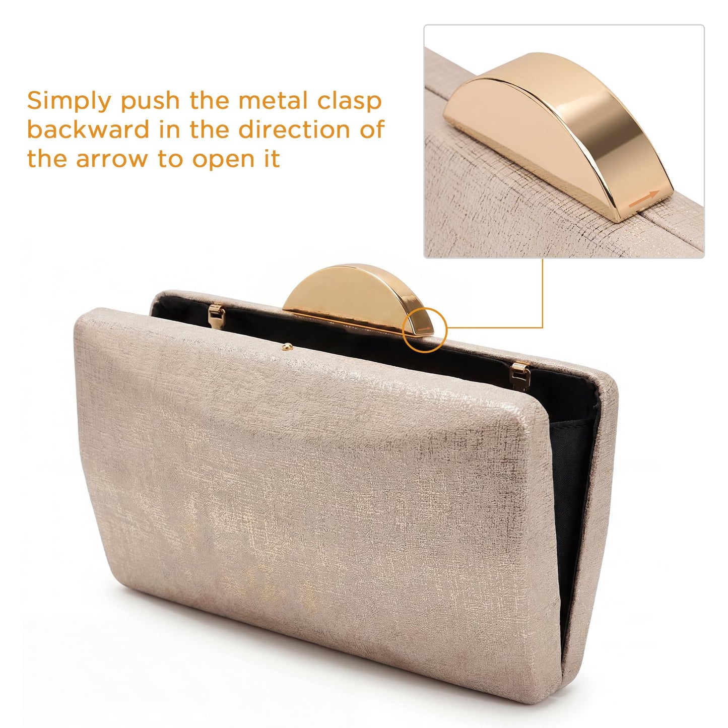 CHUNLI Clutch Purses for Women, Evening Handbags Crossbody Bag with Chain, Sparkly Clutchs for Formal Cocktail Prom Party