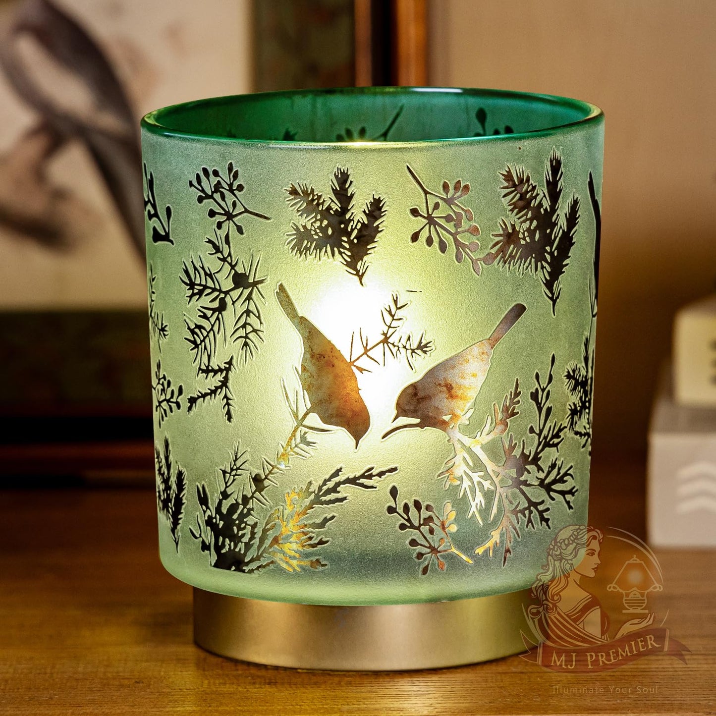 Cordless Table Lamp Timer, BIG 7'' Battery Operated Lamp, Emergency Table Lamp for Area No Plug/Hurricane, Decorative Bird Lamp for Kitchen Counter/Entryway/Bathroom/Living room/Mothers Day Gifts