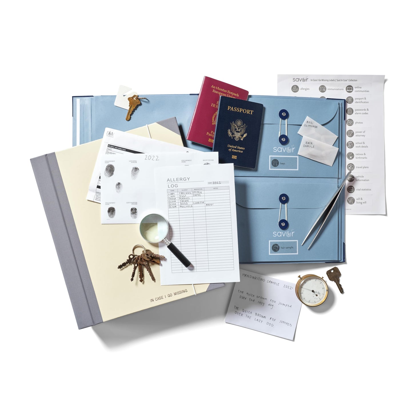 The Folio® If I Die Binder Organizer by Savor | Acid-Free Document Organizer with Labels, 10 Pockets for Birth Certificates, Wills, Investment Plans | Mother’s Day Gift for Moms (Slate)