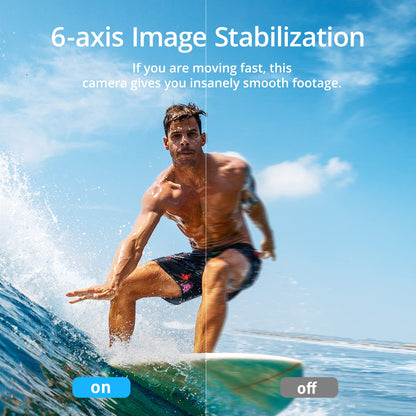 AKASO Brave 7 Action Camera 4K30FPS 20MP with 64GB U3 MicroSDXC Memory Card, Waterproof Camera with Touch Screen IPX8 33FT EIS 2.0 Zoom Support External Mic Voice Control with 2X 1350mAh Batteries